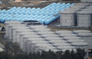 Picture of large tanks holding radioactive water